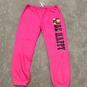 Vintage Havana Pink 'Be Happy' Kids Joggers